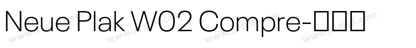Neue Plak W02 Compre字体转换